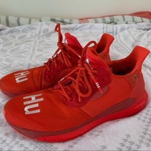 Men’s Red Adidas Pharrell x Solar Hu Shoes Sz. 8.5